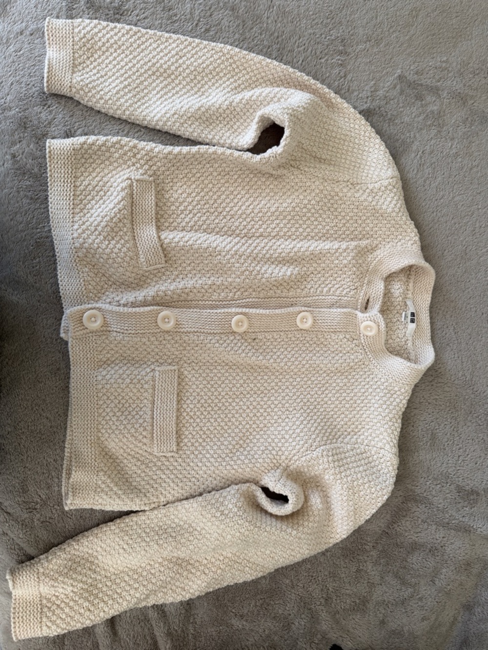 Uniqlo Navy Blue Marled Button-Front Cardigan